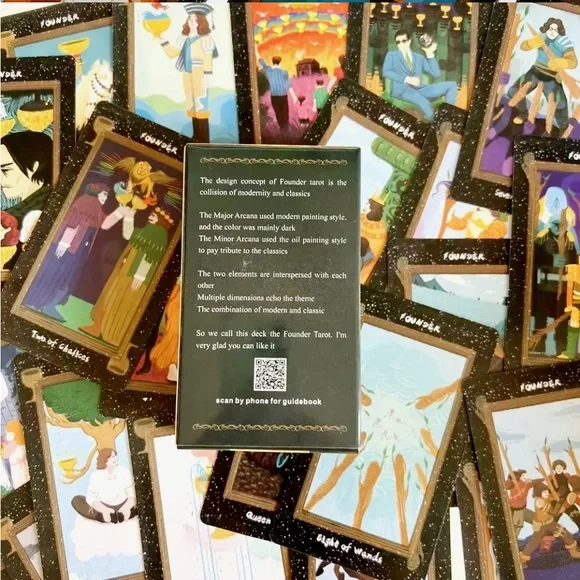 Founder Tarot Deck Combo of Modern & Classic - 78 Cards QRCode PDF Guidebook NIP